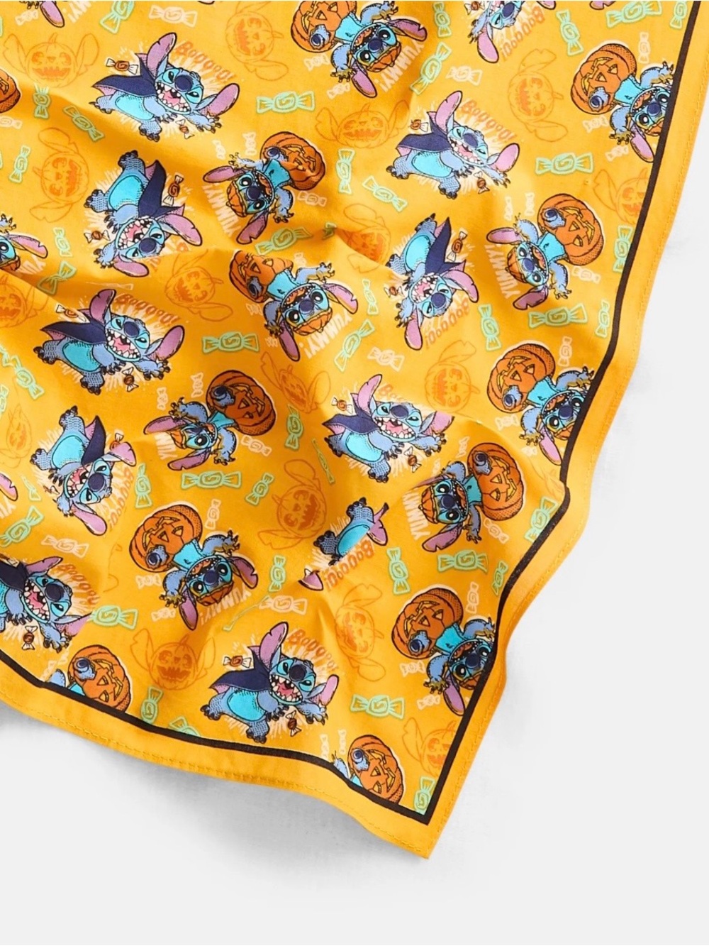 Disney Halloween Stitch Orange and Blue Costume Print Scarf